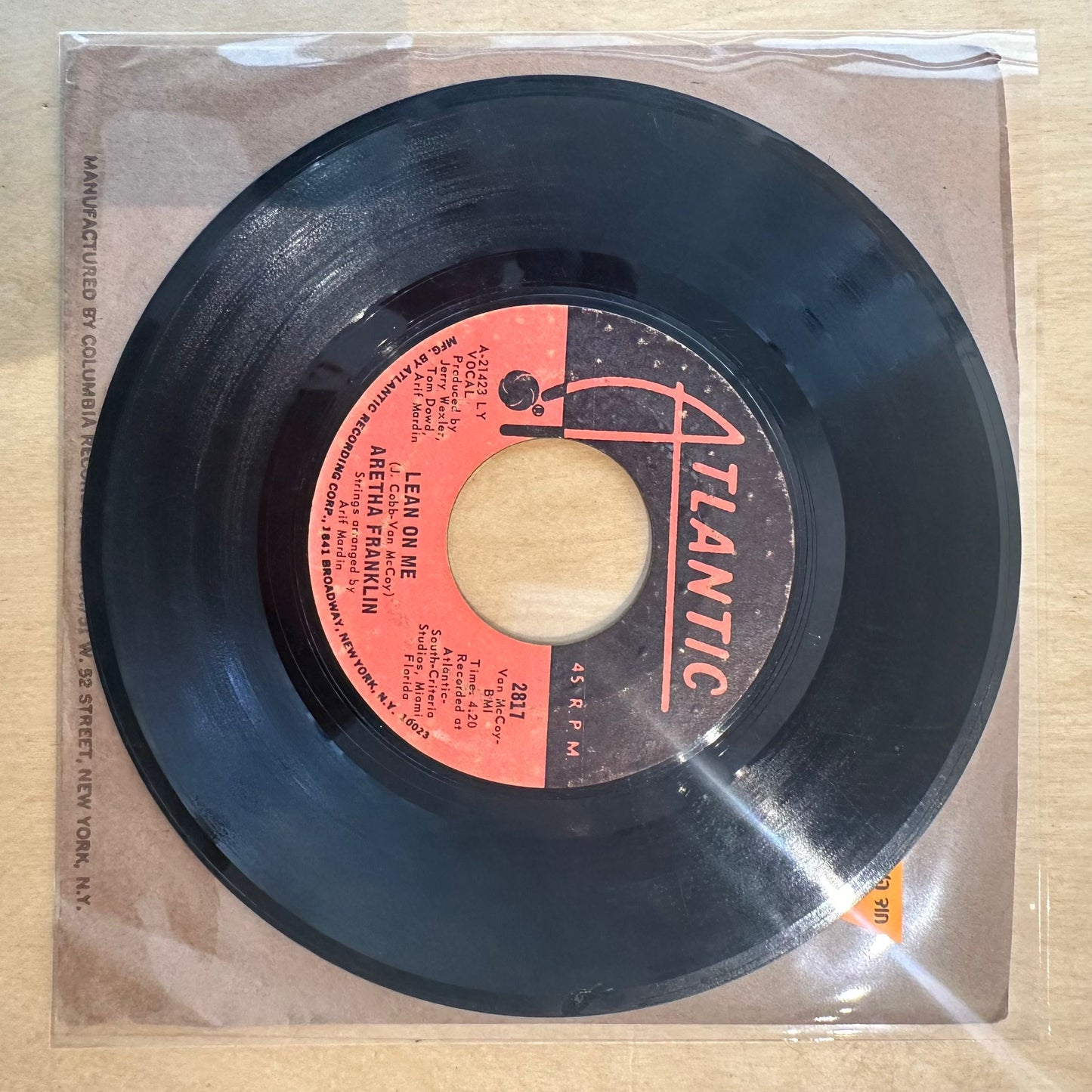Aretha Franklin — Spanish Harlem / Lean On Me 7"