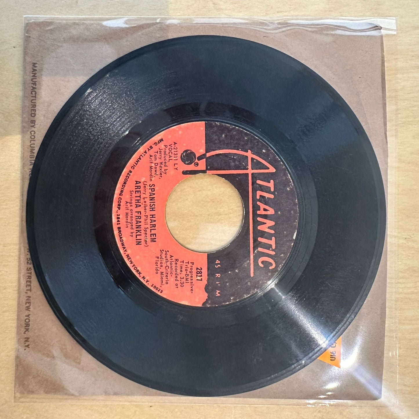 Aretha Franklin — Spanish Harlem / Lean On Me 7"