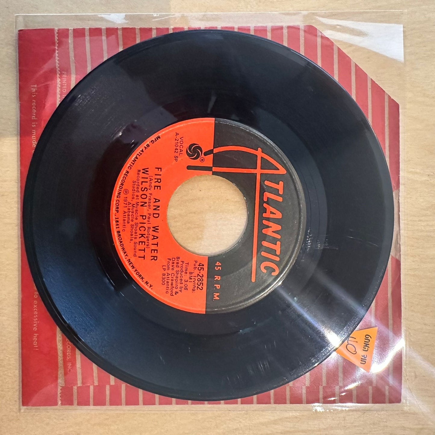 Wilson Pickett — Fire And Water 7"