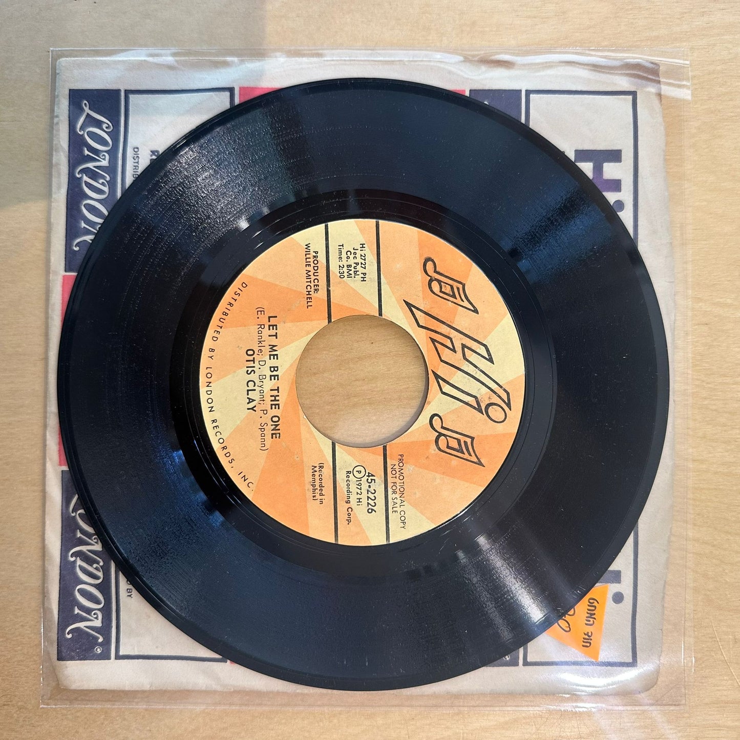 Otis Clay — Trying To Live My Life Without You / Let Me Be The One 7"