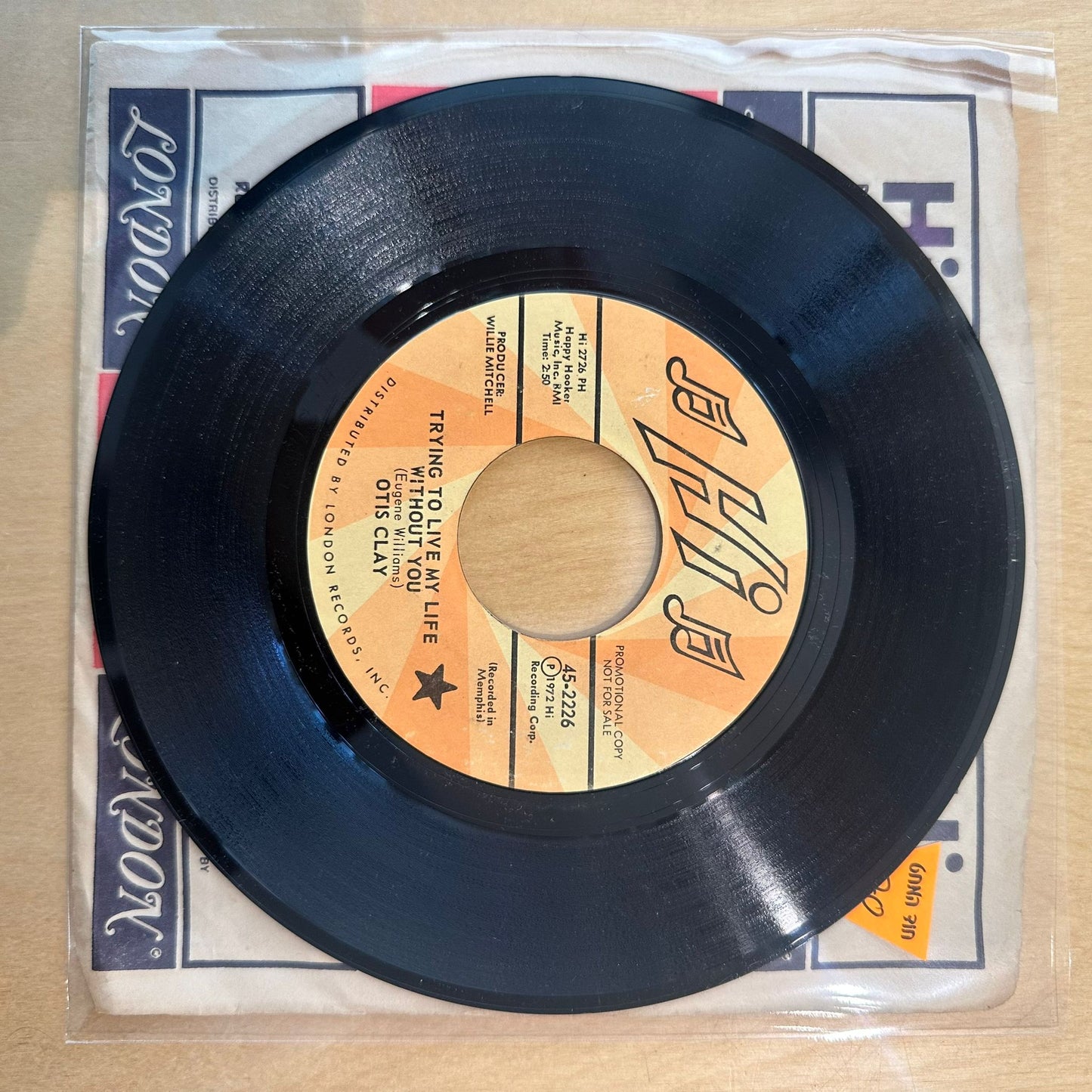 Otis Clay — Trying To Live My Life Without You / Let Me Be The One 7"