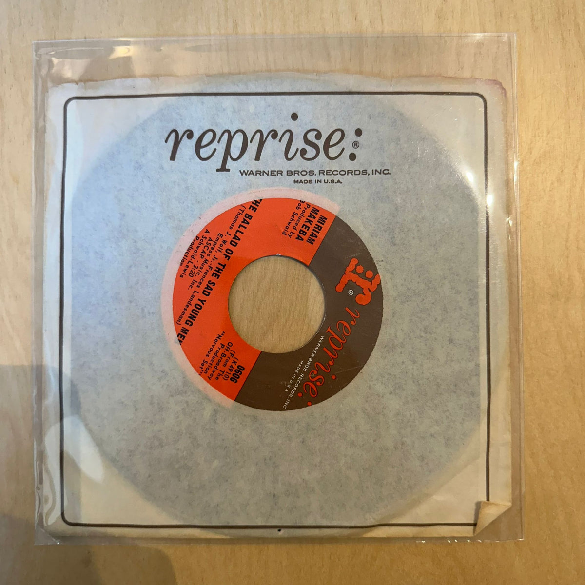 Miriam Makeba - Pata Pata / The Ballad Of The Sad Young Men 7”