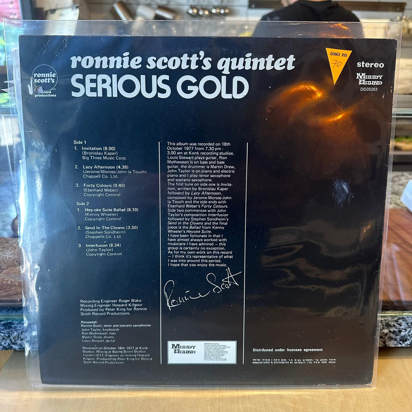 Ronnie Scott's Quintet - Serious Gold